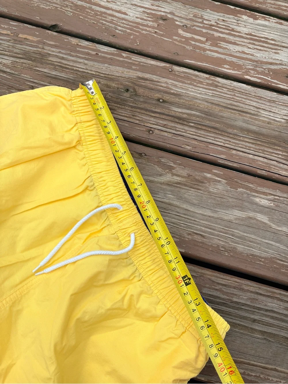 Polo by Ralph Lauren Yellow Swim Trunks with Blue Waistband